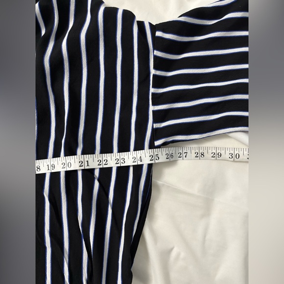 Black, White and Indigo Striped Kimono - Picture 6 of 7